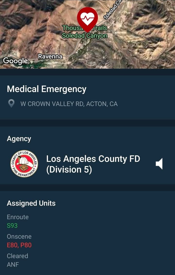 902R....4700 Crown Valley Road at Thousand Trails....3 year old female trouble breathing,...