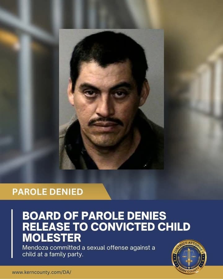 Recently, 50-year-old Juan Mendoza, a convicted child molester, was denied parole at...