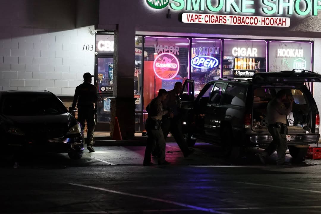 245 stabbing.....701 West Avenue K at Lancaster Smoke Shop....caller states coworker was...