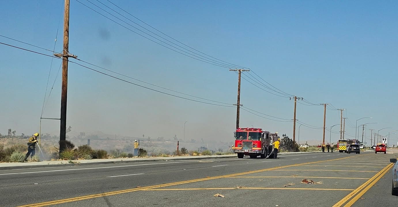 904B....47th Street East and Palmdale Boulevard....fire in field....sheriff and FD enroute code...