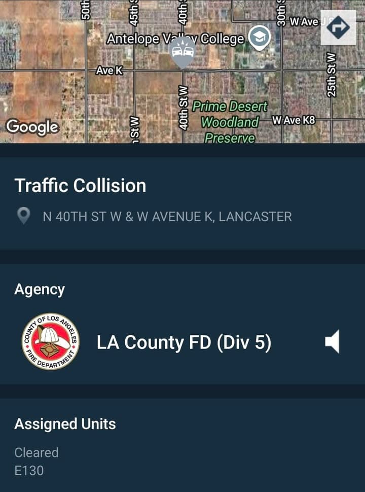 902T/902R....40th Street West and Avenue K....reported three vehicle collision.... sheriff and FD...