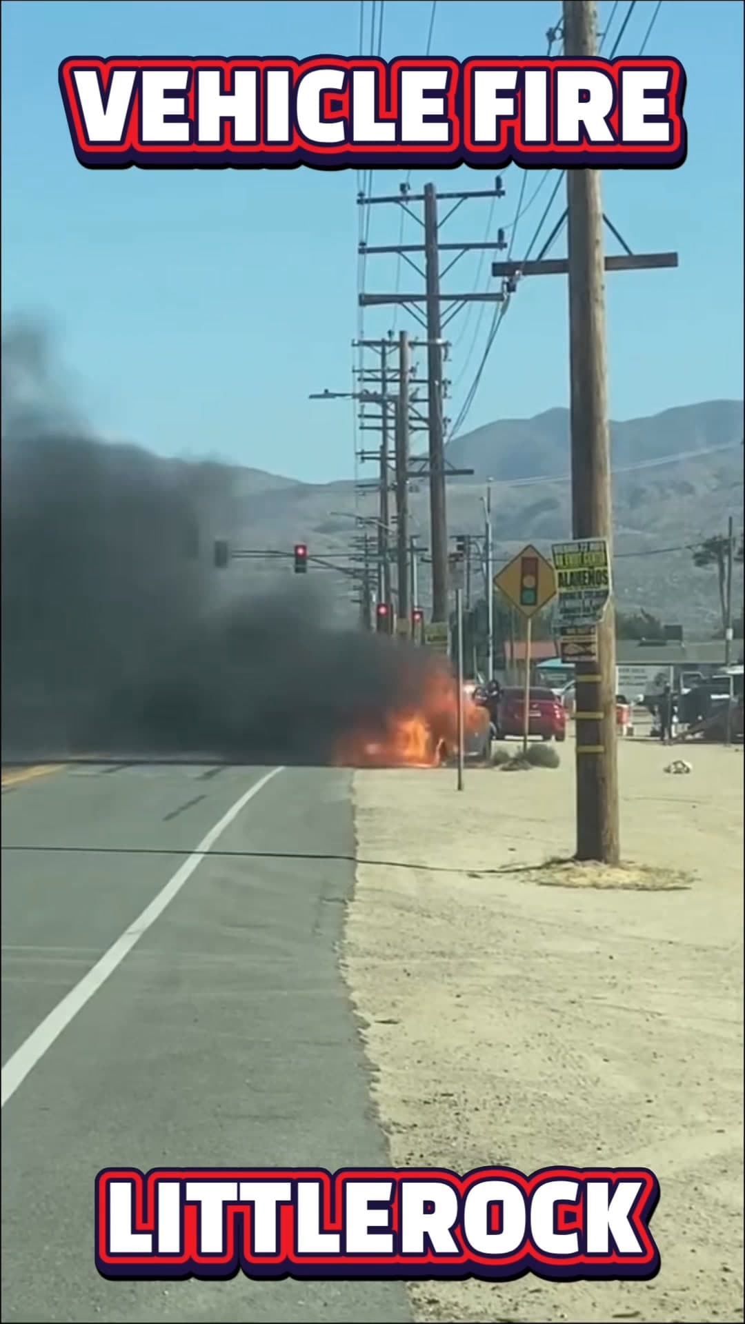 Vehicle fire just before 5pm today on Palmdale Boulevard west of 90th...