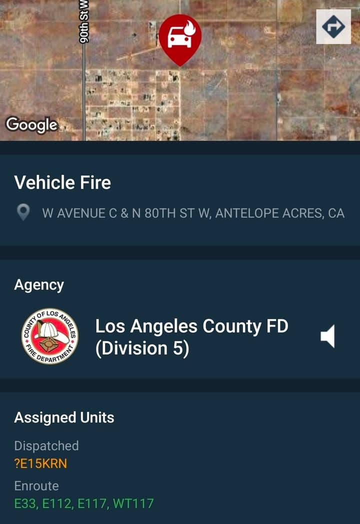 Engine 112 on scene of a fully involved ATV fire on 80th...