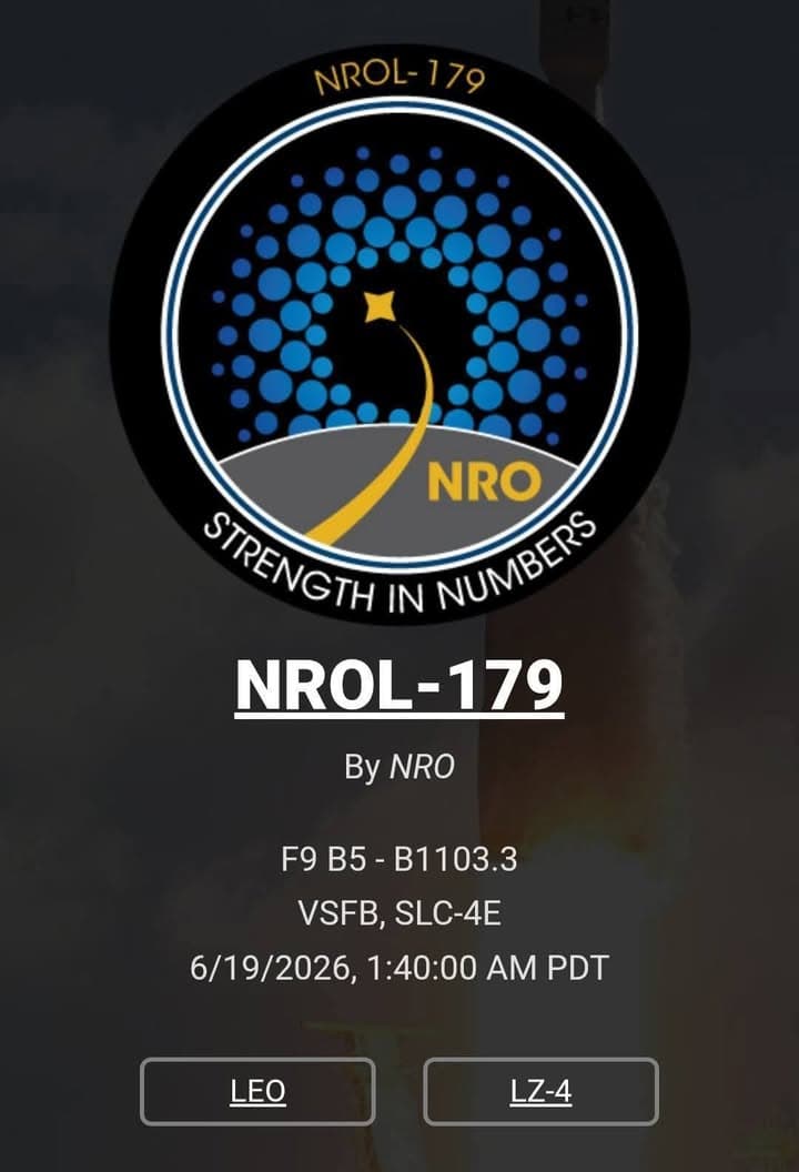 NROL-179 ๐ This launch will be a RTLS "Return To Launch Site"...