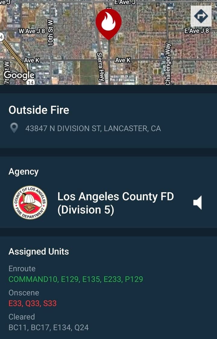 904....Division and BYD Road.....fire at location....FD enroute