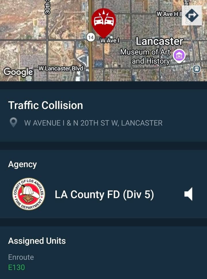 902T/902R....Avenue I and 20th Street West.....two vehicle collision with injuries....sheriff and FD...