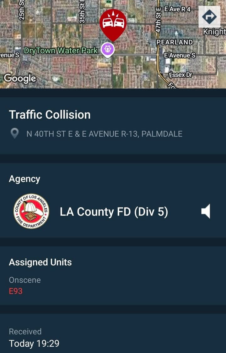 902T/902R....40th Street East and Avenue R-13....two vehicle collision....sheriff and FD enroute code...