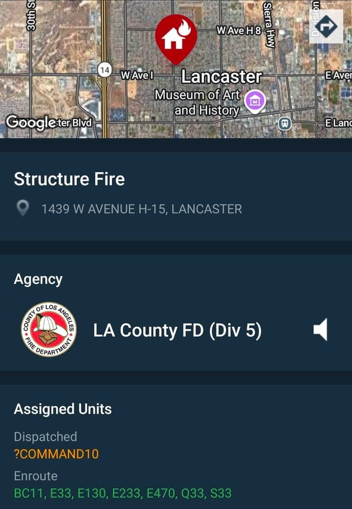 904S....15th Street West and Avenue H-15....vacant house on fire.....sheriff and FD enroute...