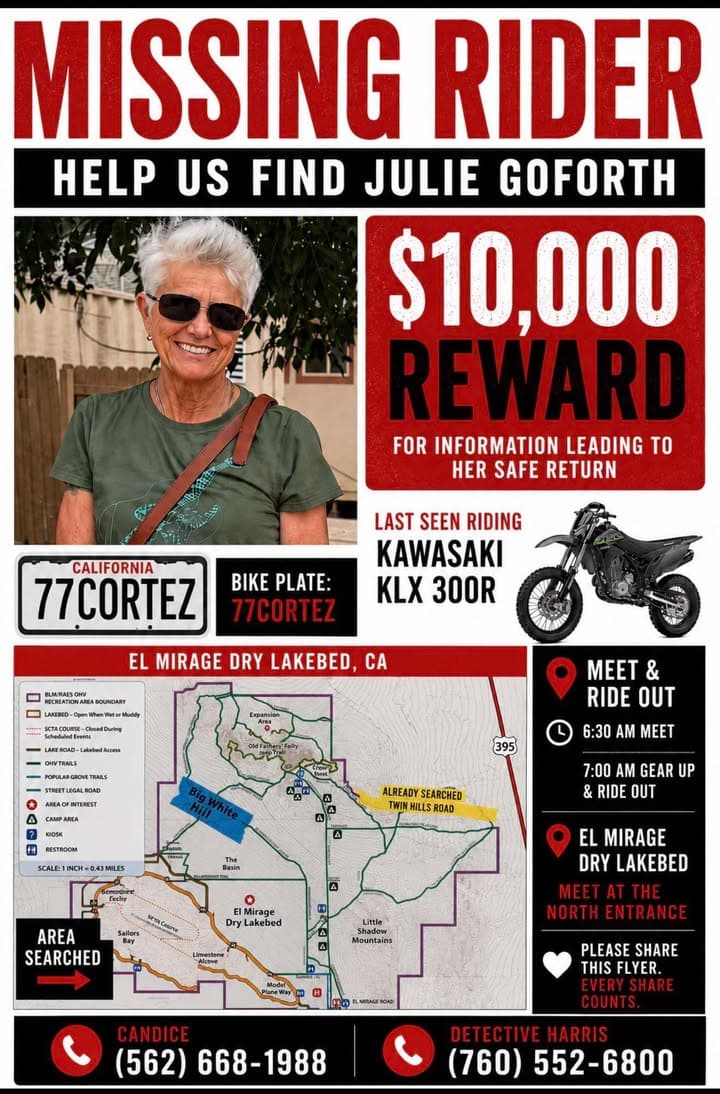 Search happening tomorrow. Meet at 6:30 at El Mirage