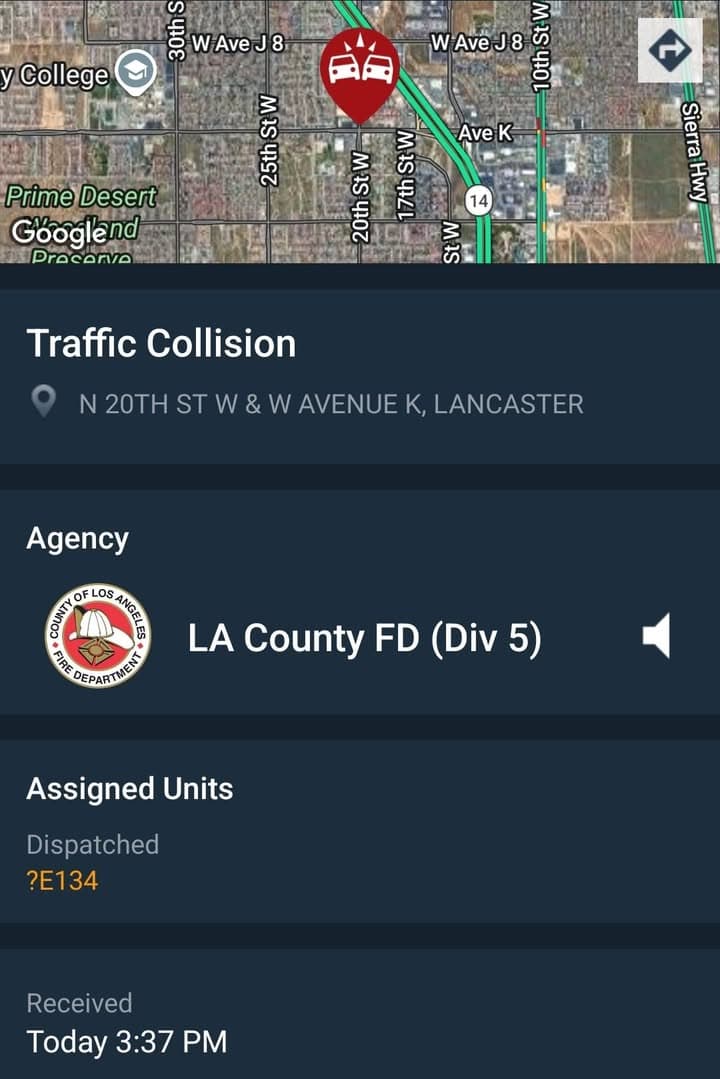 902T/902R.....20th Street West and Avenue K....two vehicle collision, white Tesla vs silver...