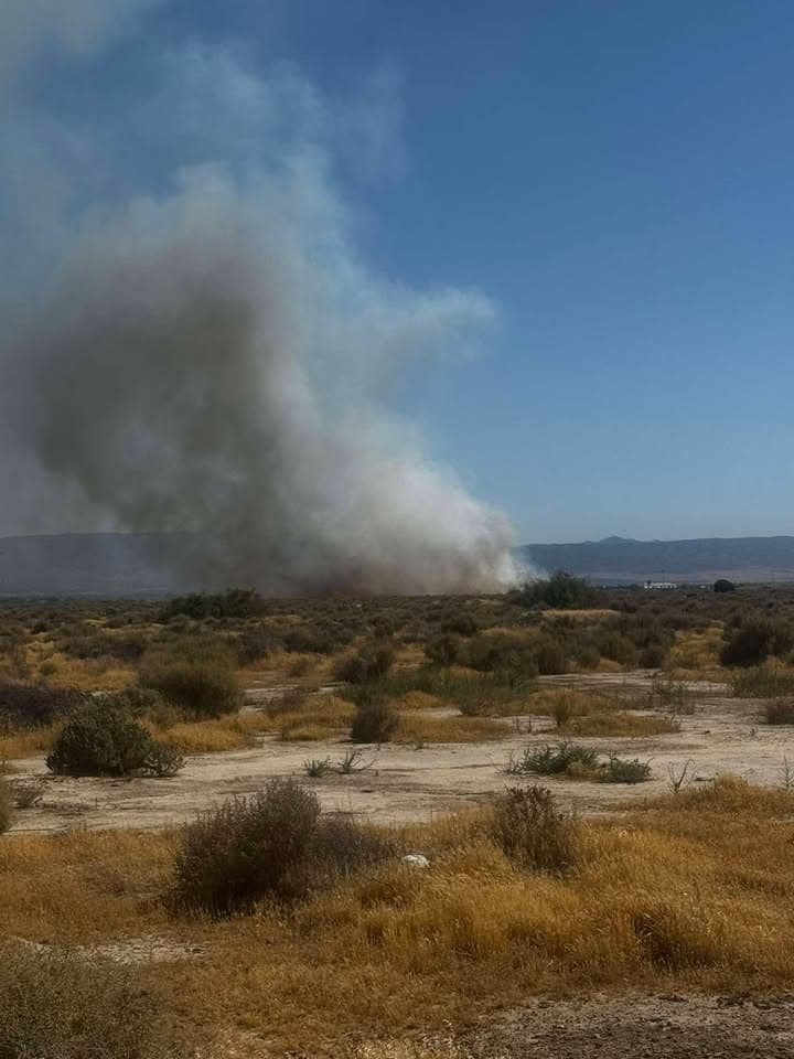 Vegetation fire in area of Sierra Highway and Avenue F. Also reported...
