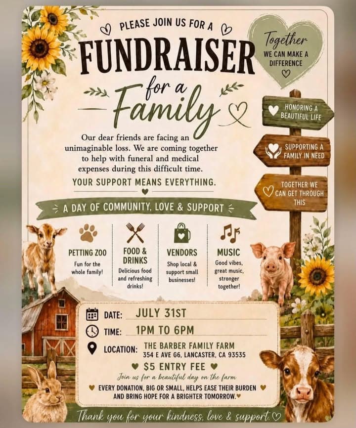 Fundraiser for the two children that passed away in the traffic accident...
