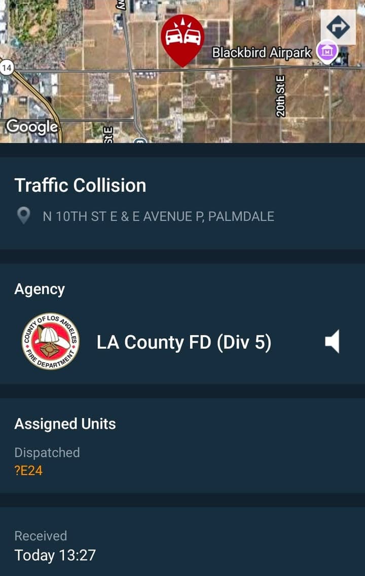 Two vehicle collision on 10th Street East and Avenue P