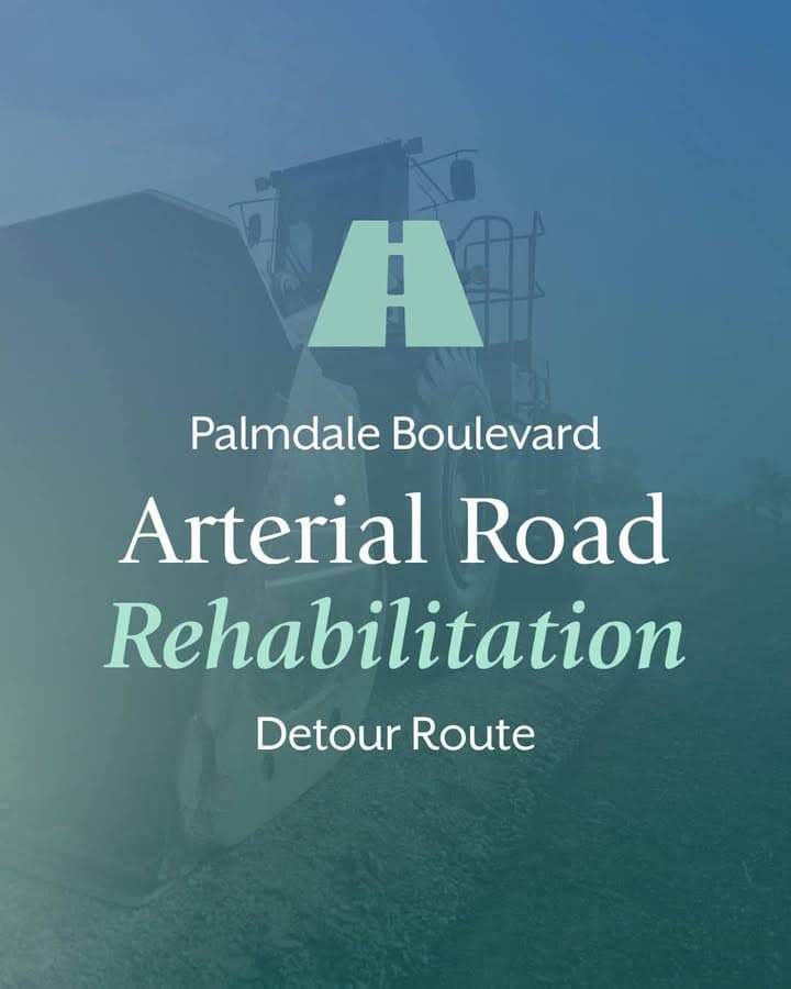 π§ Detour notice: Palmdale Boulevard closure π§ Palmdale Boulevard is closed from...