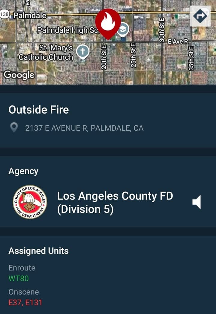904B.....20th Street East and Avenue R....fire in field next to school....sheriff and...