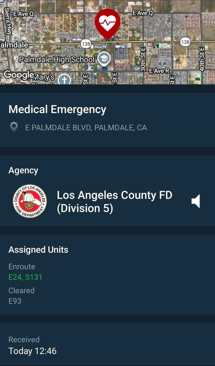 929/902R....2315 East Palmdale Blvd....caller states male hispanic adult wearing white striped shirt...