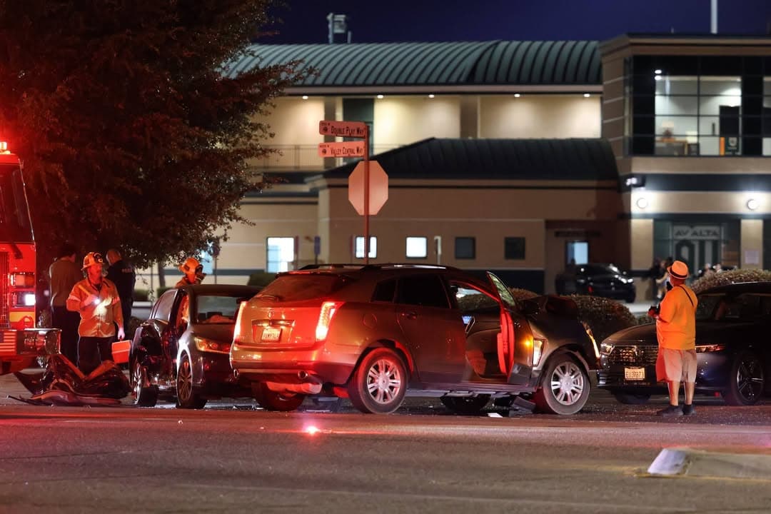 Lancaster Police Department on scene of a multi vehicle collision on Valley...