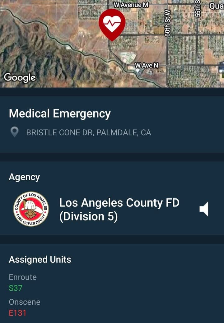 911B....70th Street West and Avenue M-8 (Bristle Cone Dr).....FD requesting deputies code...
