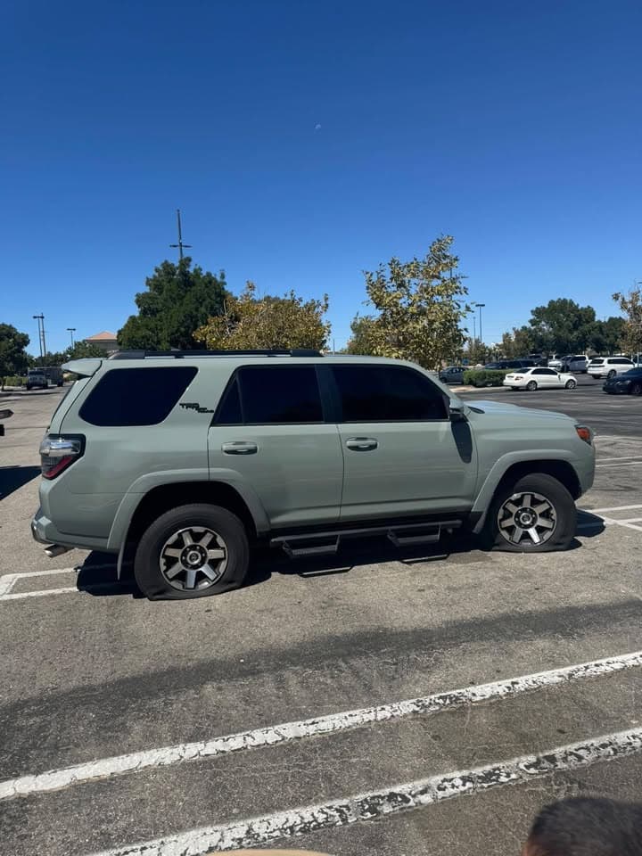 Update to earlier post with slashed tires in the Sam's Club Parking...