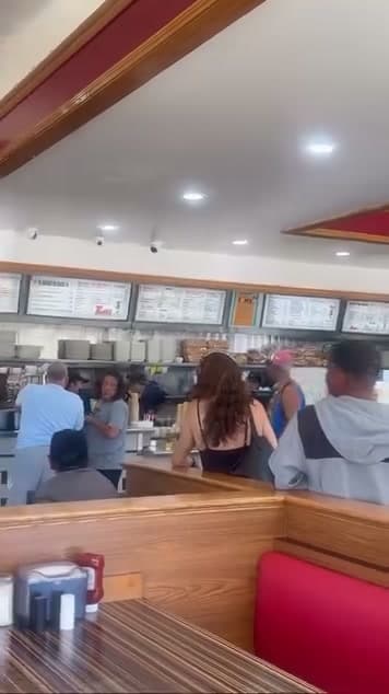 Disturbance at Tom's this morning on 47th Street East and Avenue R...