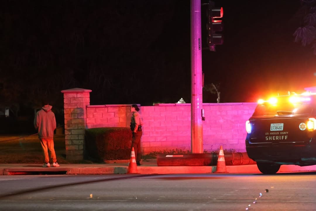 909T....Challenger Way and Lancaster Boulevard....caller states male black adult standing in middle...