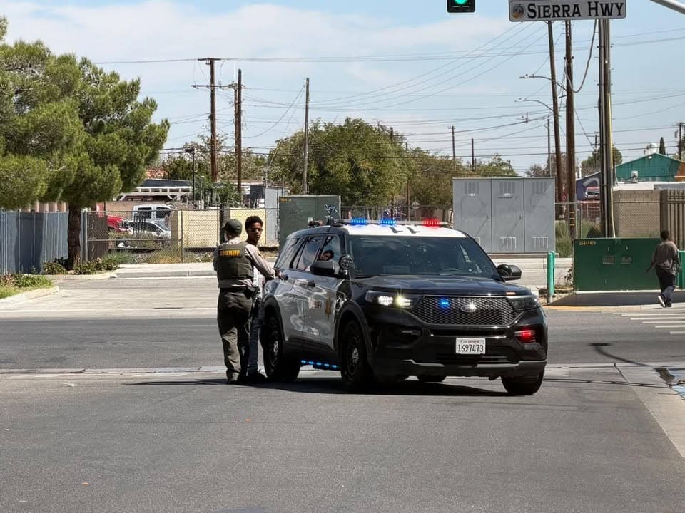 ASSISTANCE REQUEST · Cedar and Lancaster Blvd · deputy behind a stolen white 2023 Honda Accord · additional units enroute code 3