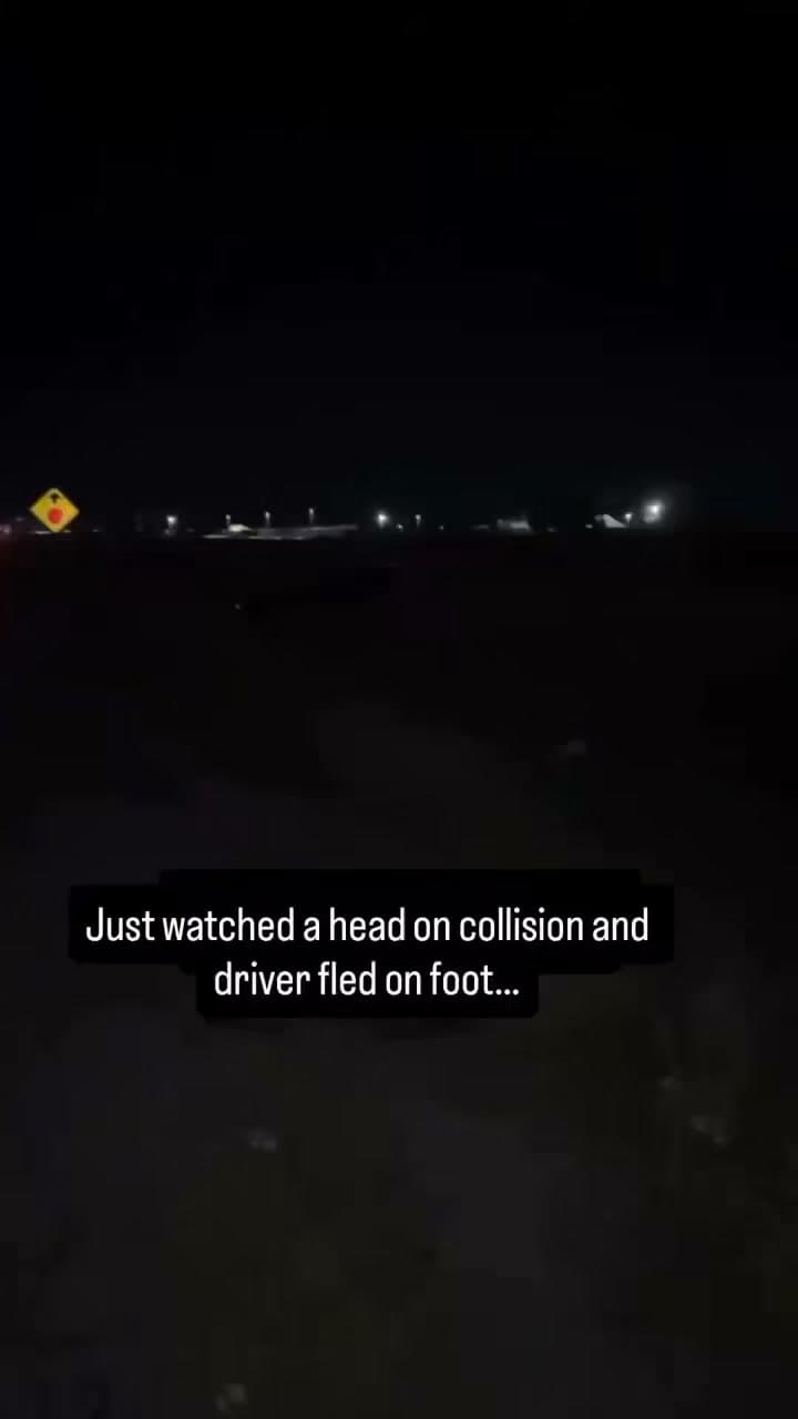 please: I witnessed a hit and run on sierra and Ave G. This is the only video I got. Driver that fled was in a red Silverado and hit the other car head on.