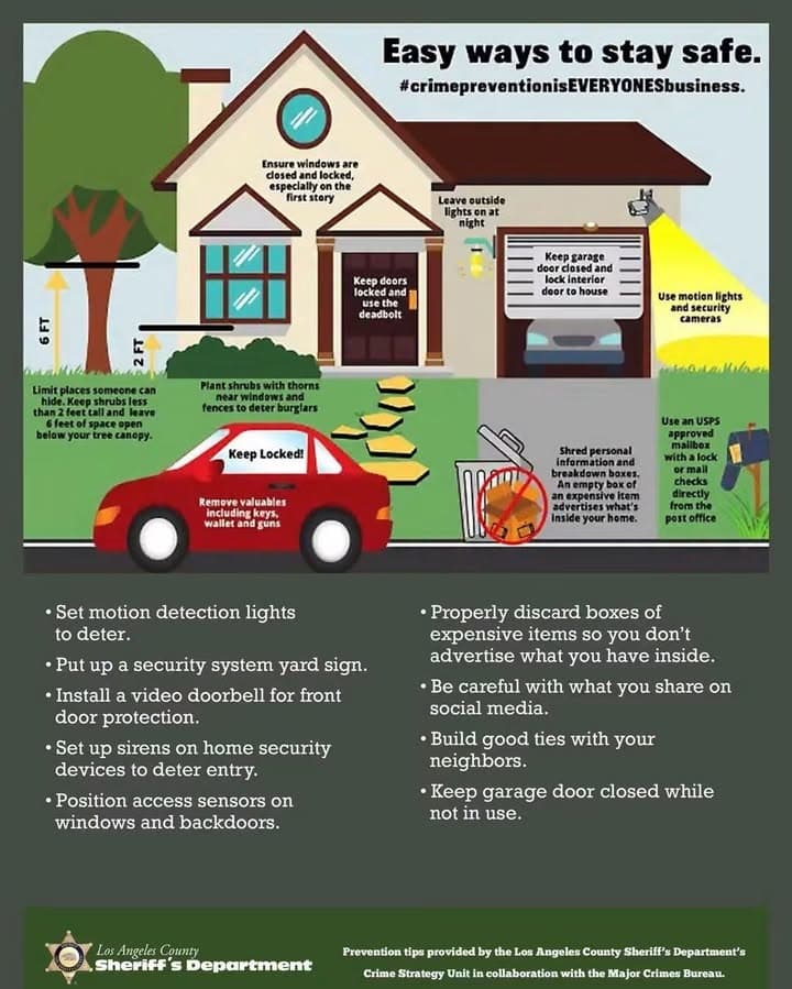 Safety Tip Sunday from Los Angeles County Sheriff's Department