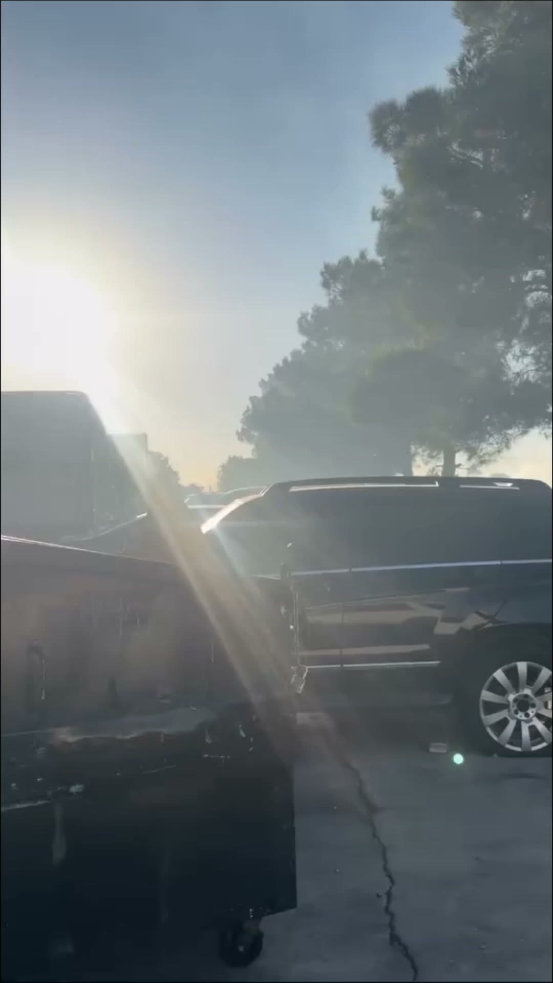 Encampment fire between Division and Sierra Highway and Avenue J around 5:30 this evening
