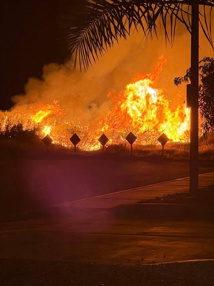 Fire near 47th Street East and Palmdale Boulevard