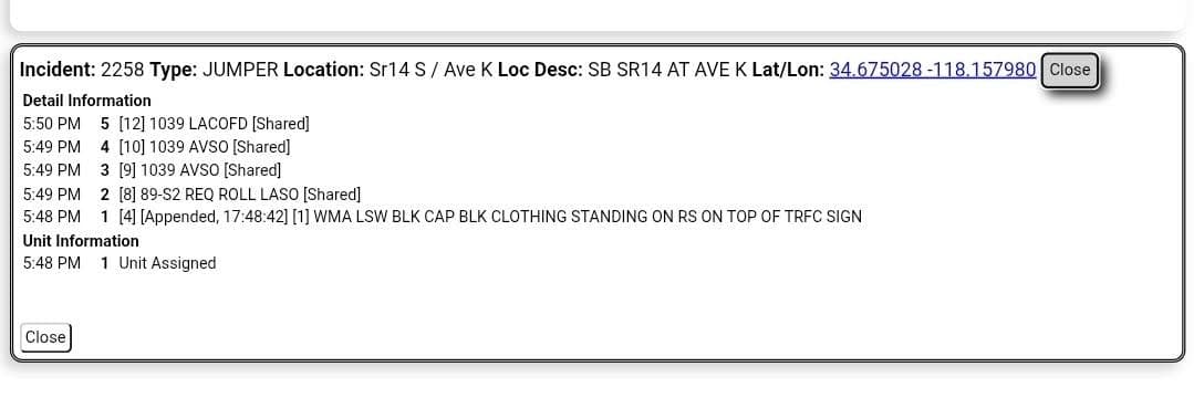 JUMPER – SR-14 / AVENUE K