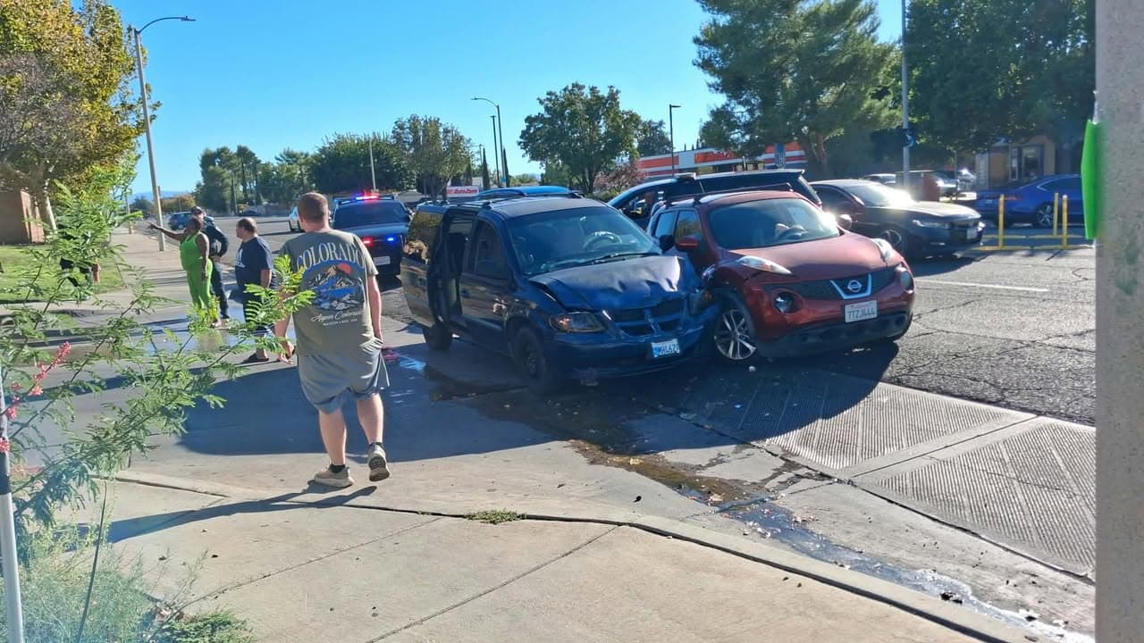 Two vehicle collision on Avenue J and Challenger Way around 4pm today
