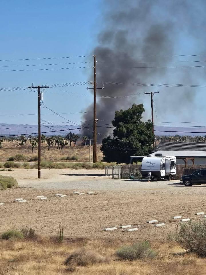 Fire in desert in area of Avenue N and 10th Street West