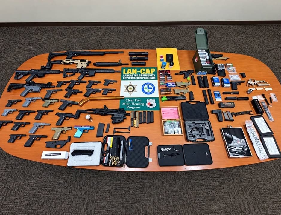 From Lancaster Sheriff's Station 🚨 24 FIREARMS, GHOST GUN COMPONENTS & NARCOTICS RECOVERED!