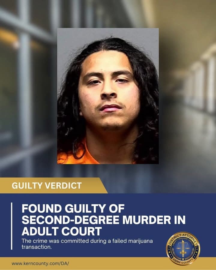 A Kern County Jury returned a guilty verdict in a homicide case involving a failed marijuana transaction.